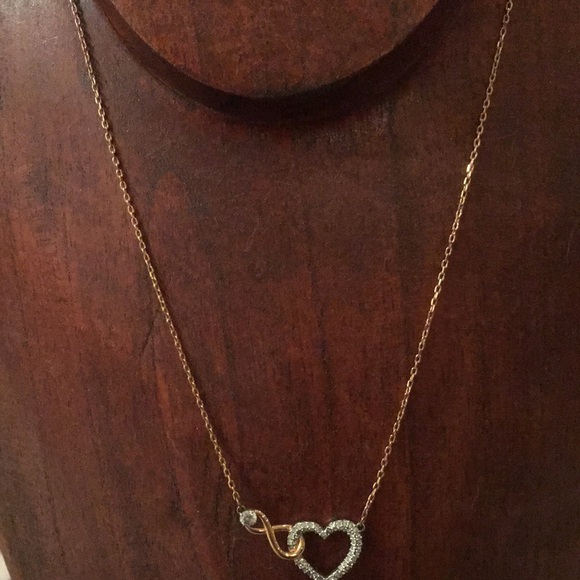 Swarovski Rose Gold and Silver Heart Necklace Brand New - Picture 15 of 17